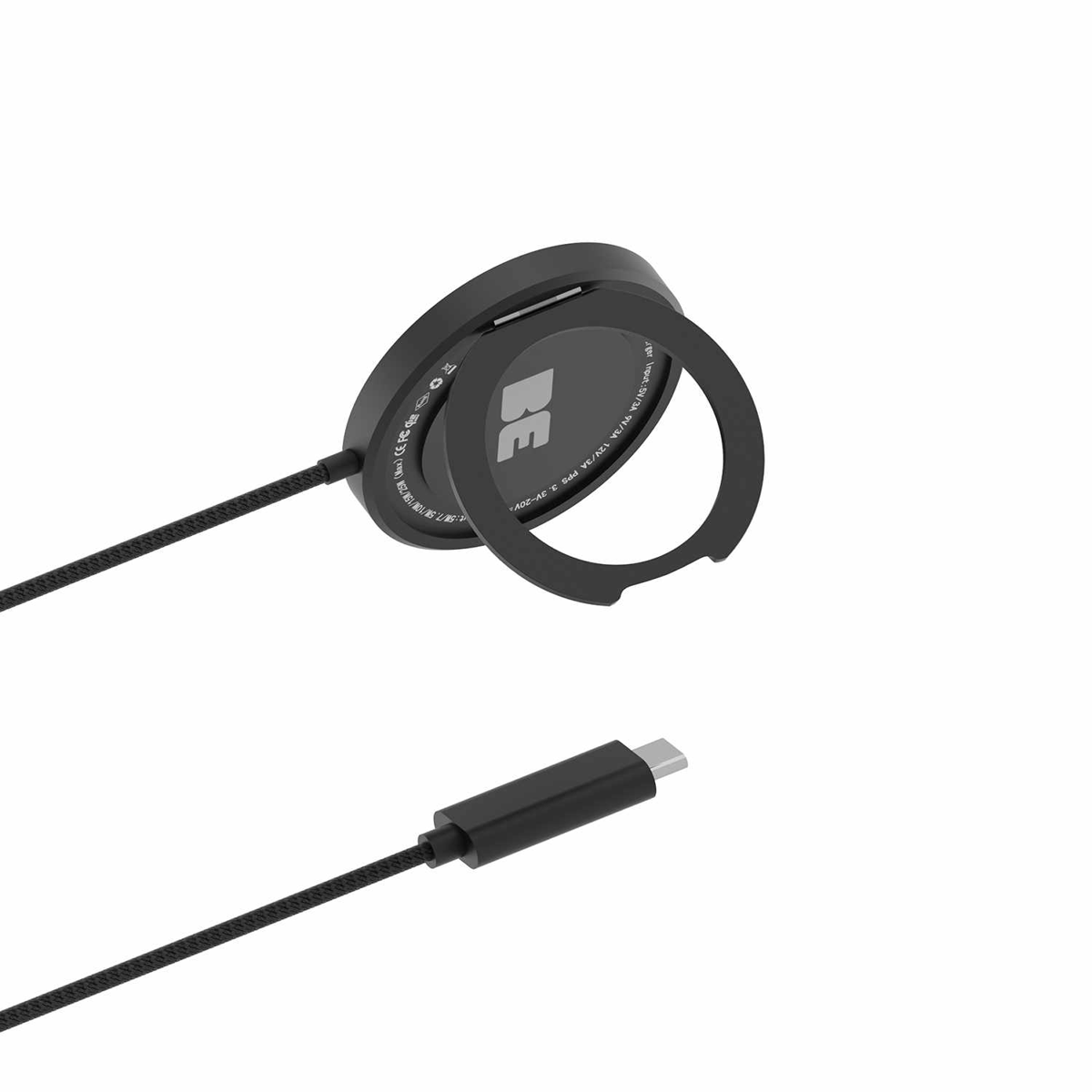 Blu Element - PowerPuck25 Wireless Charger with Kickstand Black