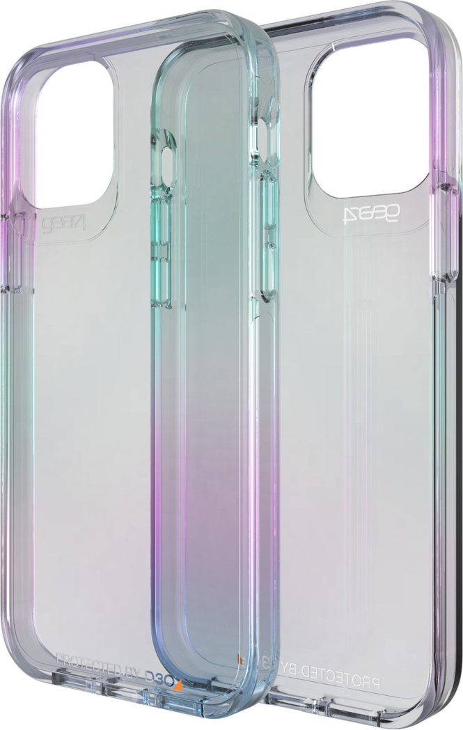 The Gear4 D3O Iridescent Crystal Palace Case has a protective sleek transparent construction that best shows off the cellular device with a patter of lustrous colour.