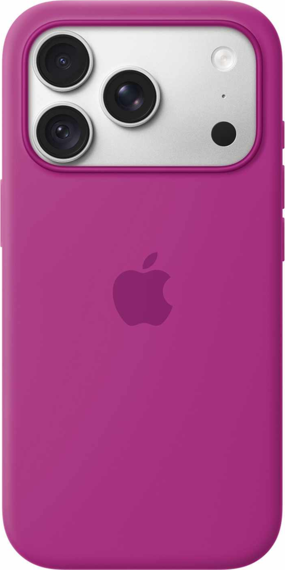 Apple - Coque en silicone avec MagSafe Magenta pour iPhone 18 Pro