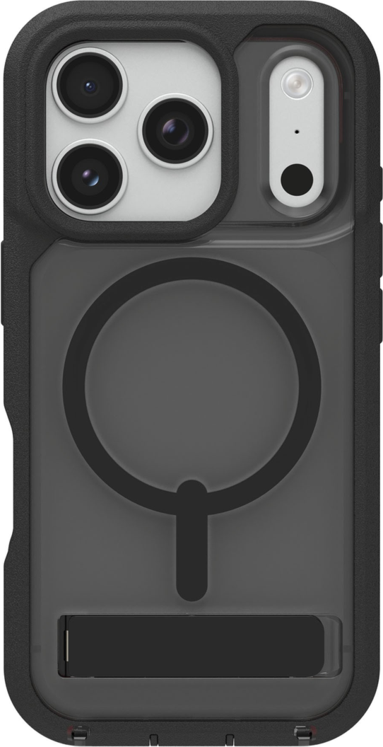 ZAGG - Rainier Snap MagSafe Case with Kickstand for Apple iPhone 17 Pro - Smoke Black