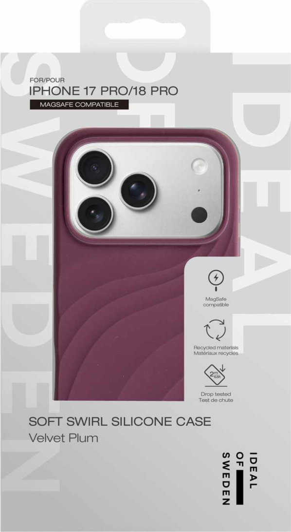 Ideal of Sweden - Soft Swirl MagSafe Case Velvet Plum for iPhone 18 Pro/17 Pro