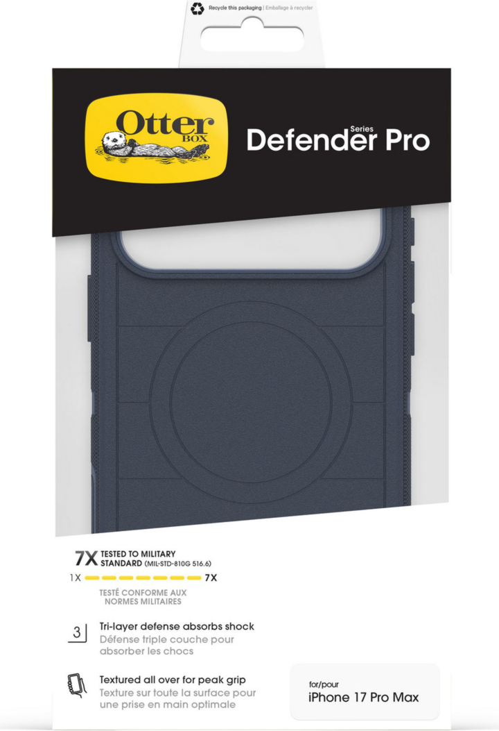 The OtterBox Defender Series Pro with MagSafe is the toughest case providing rugged protection against harsh drops. Equipped with MagSafe magnets and non-slip texturing.