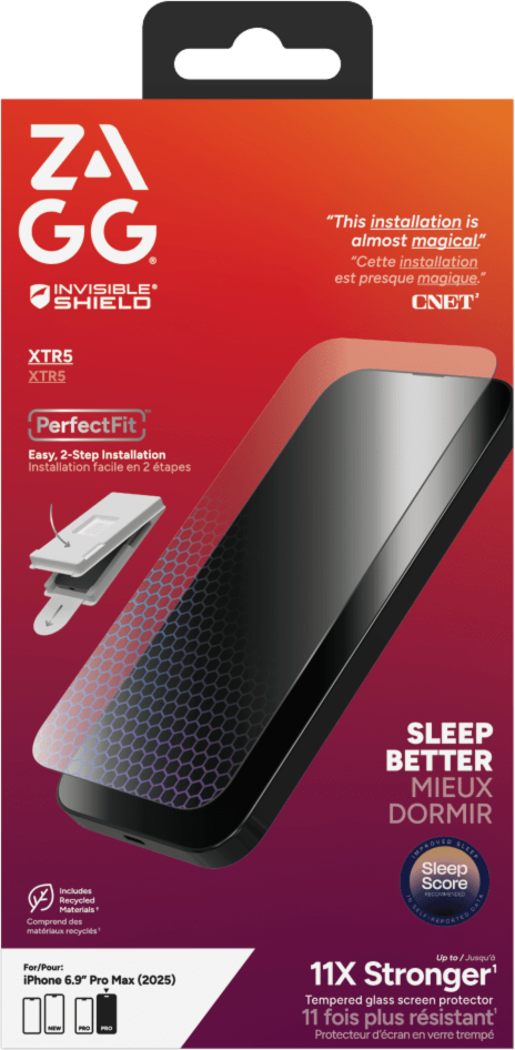 ZAGG 200118670 Protecteur D'écran InvisibleShield Glass XTR5 pour iPhone 17 Pro Max