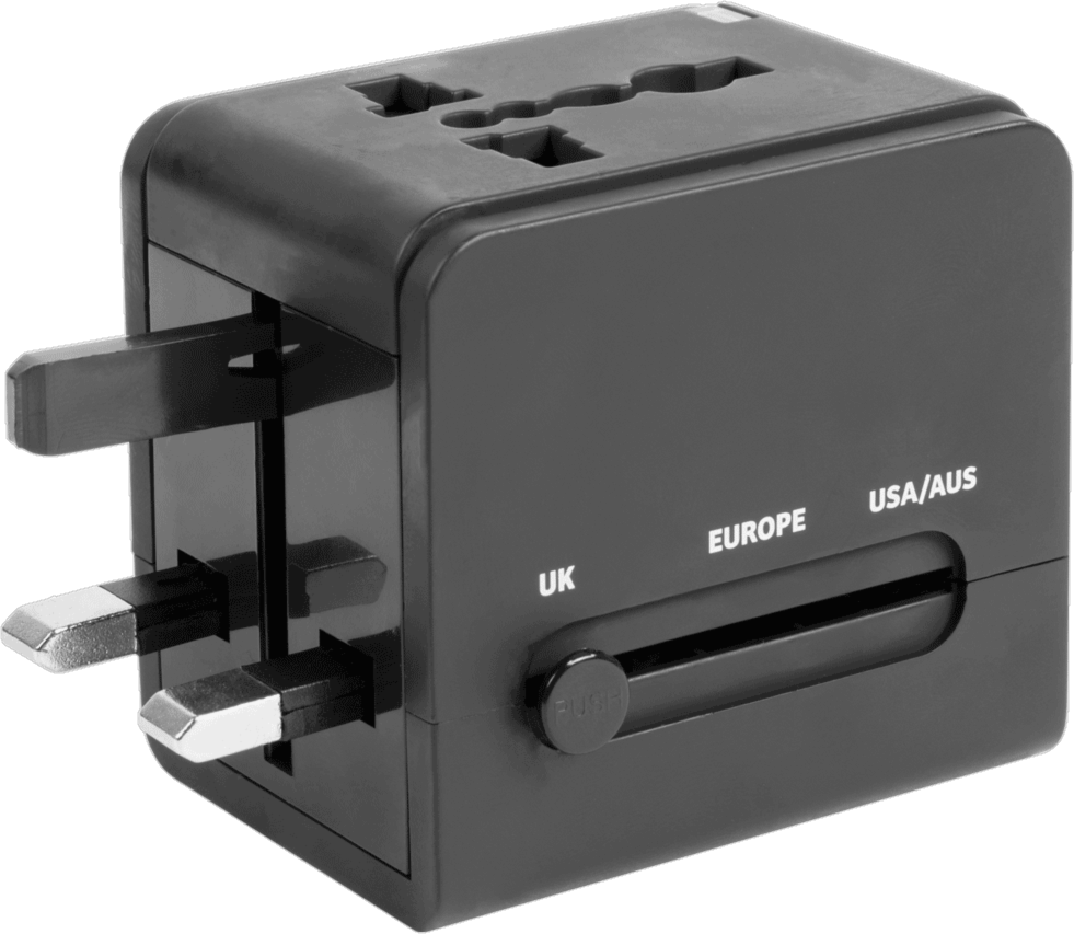 LOGiiX - World Traveler USB-Charger Travel Adapter (2023) - Black