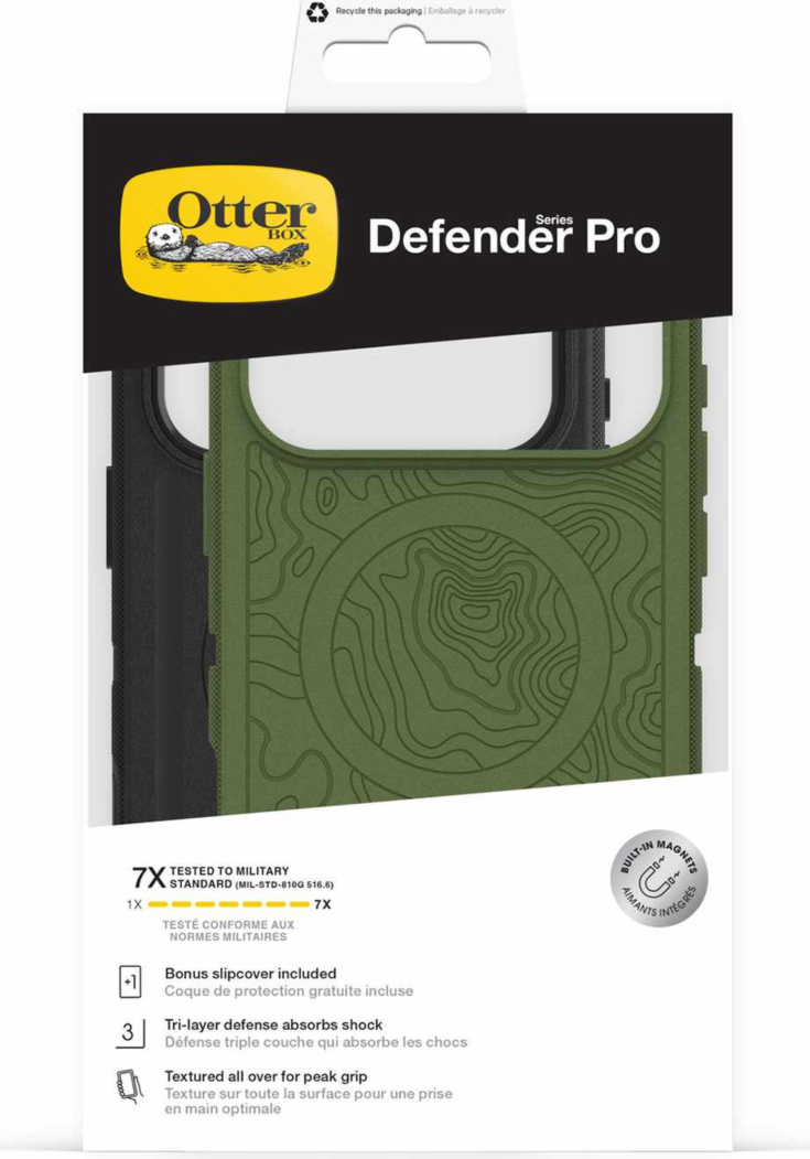 OtterBox - Étui Defender Pro MagSafe avec couvre-étui supplémentaire Noir/Ponderosa Peak pour iPhone 18 Pro Max/17 Pro Max