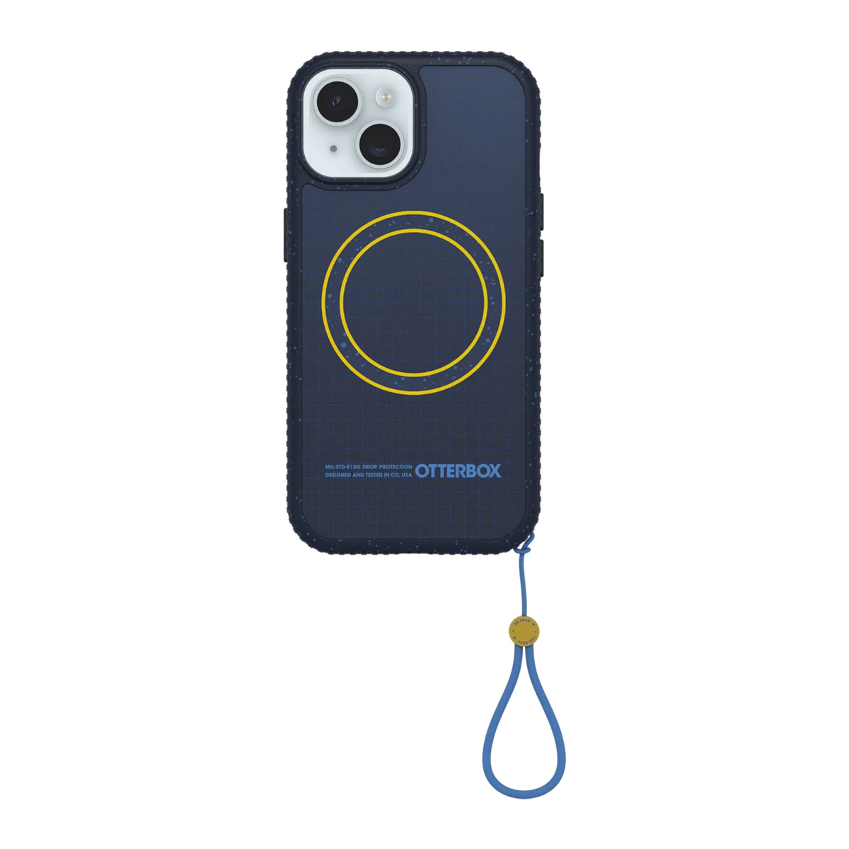 The OtterBox Sole Series features a grippy, high-ridge tread and unique ombré fabric back for secure style. It offers MagSafe compatibility and a removable lanyard loop.