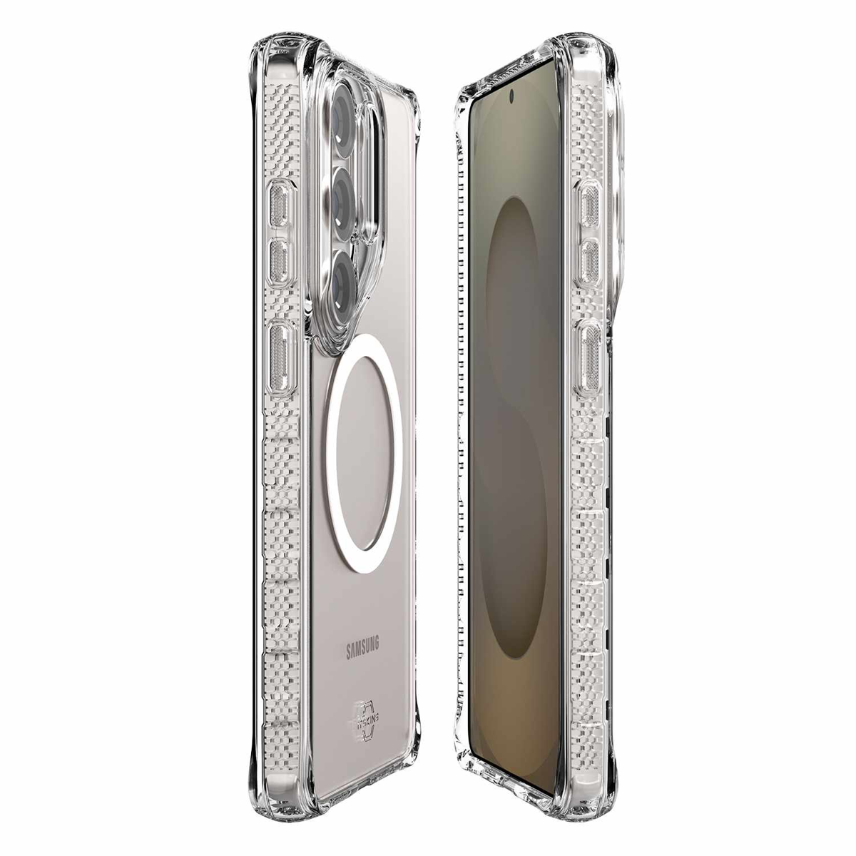 ITSKINS SGYUHMACRTRSP Étui Hybrid_R Clear avec Magnets pour Samsung Galaxy 6.9