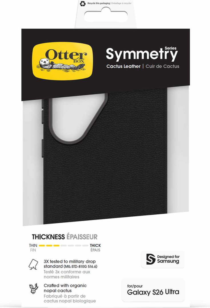 OtterBox 7799956 Étui Symmetry Cactus Leather Noir Ash pour Samsung Galaxy S26 Ultra