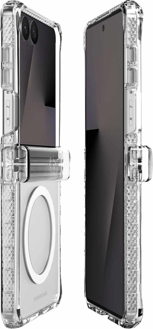 ITSKINS - Hybrid_R Hinge Clear w/Magnets Case for Samsung Galaxy Z Flip8