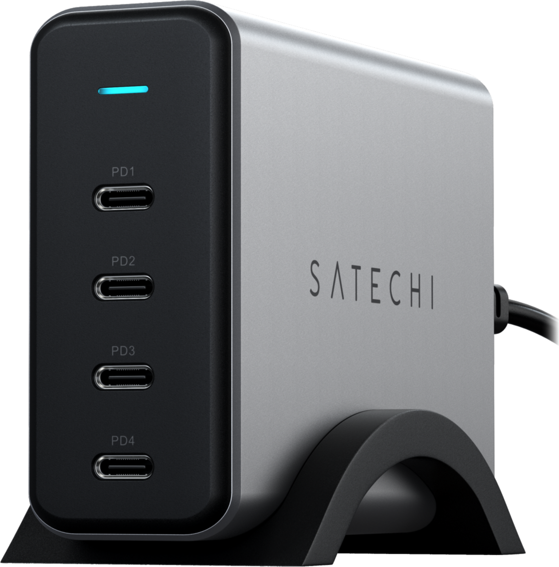 Satechi Chargeur GaN PD 4 ports USB-C 165 W - Gris sidéral