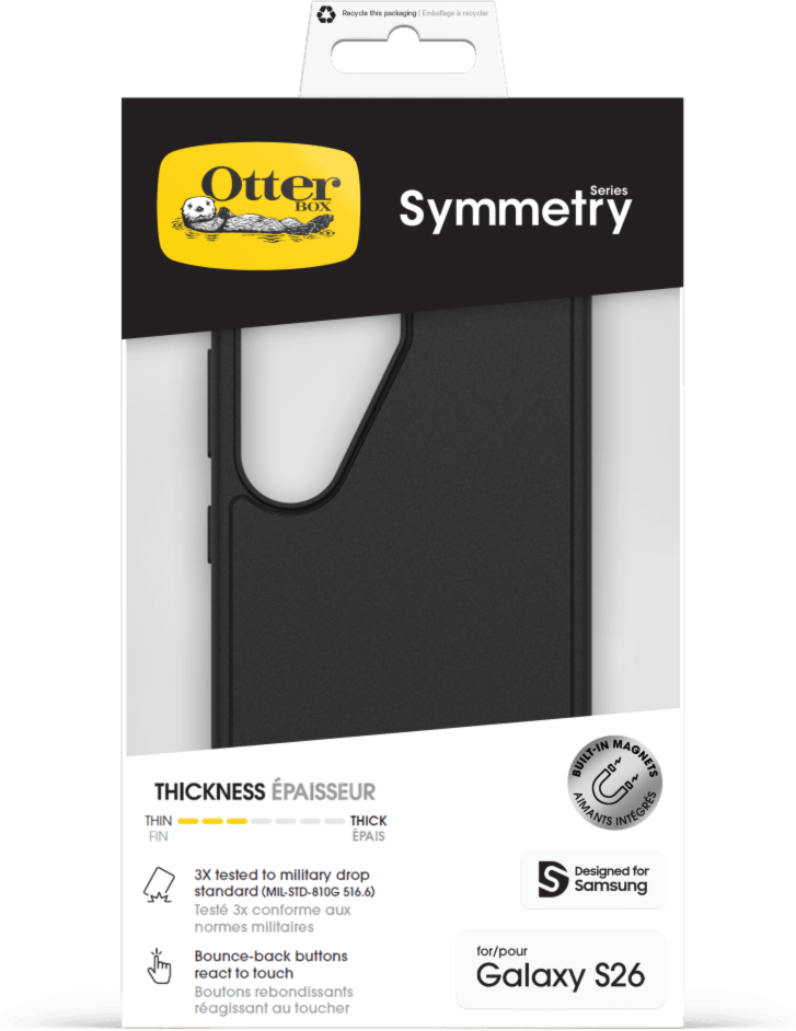 OtterBox 77000016 Étui Symmetry avec Magnets Noir pour Samsung Galaxy S26