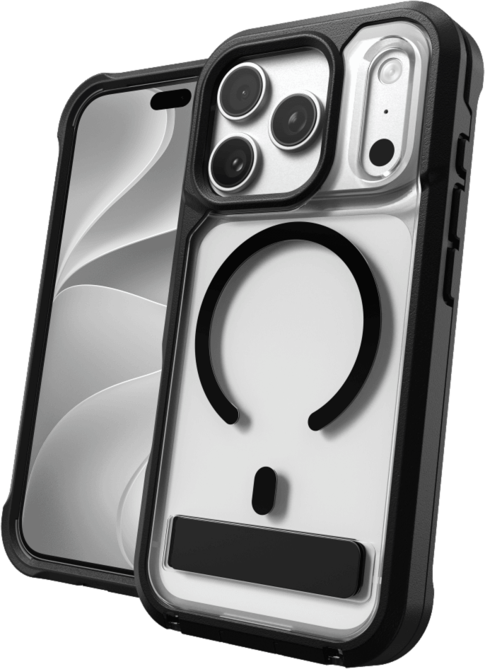 ZAGG - Étui Rainier Snap MagSafe avec béquille pour Apple iPhone 18 Pro/17 Pro - Noir