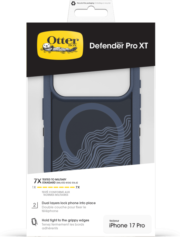 Get sleek, legendary phone protection with the OtterBox Defender Series Pro XT with MagSafe, a rugged dual-layer design that guards devices against drops, dirt, scrapes, and bumps.