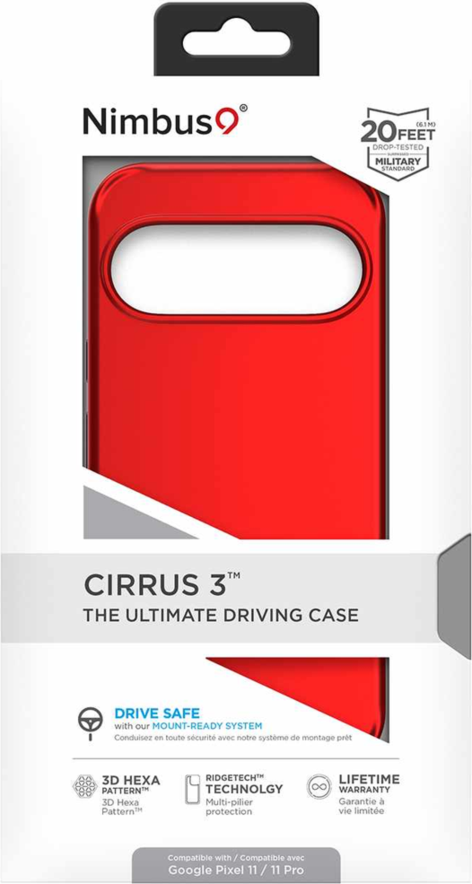 Nimbus9 - Étui MagSafe Cirrus 3 pour Google Pixel 11 Pro / Pixel 11 - Cramoisi
