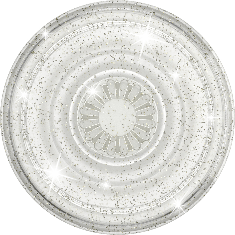 PopSockets 805149 PopGrip Clear Glitter Argent