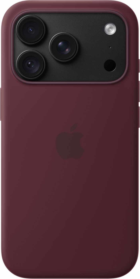 Apple - Silicone Case with MagSafe Burgundy for iPhone 18 Pro