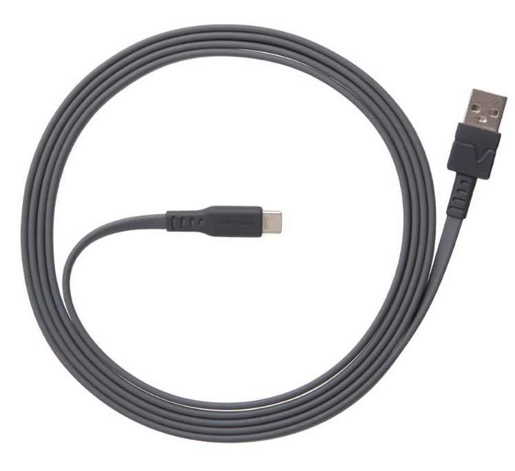 Ventev FC6GRY255968 Câble de Charge/Sync USB-C 6 pieds Gris