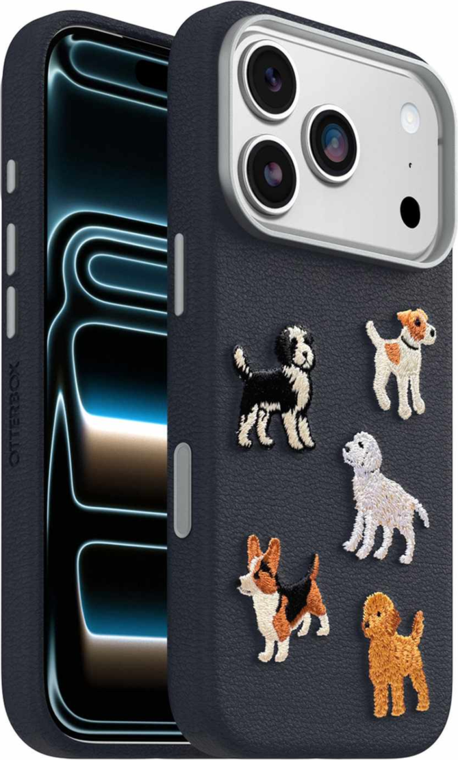 OtterBox - Étui MagSafe Symmetry en cuir de cactus brodé Barskerville pour iPhone 18 Pro/17 Pro
