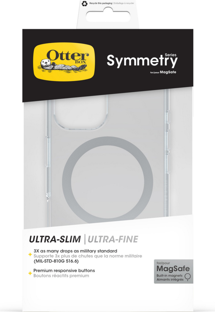 The OtterBox Symmetry Clear Series with MagSafe is a transparent case that makes a bold visual statement in a design that's slim and understated.