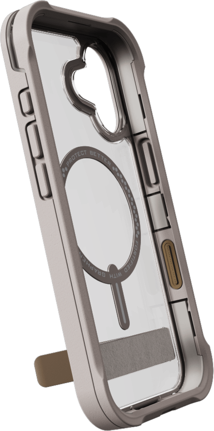 ZAGG - Rainier Snap MagSafe Case with Kickstand for Apple iPhone 17 - Sandstone