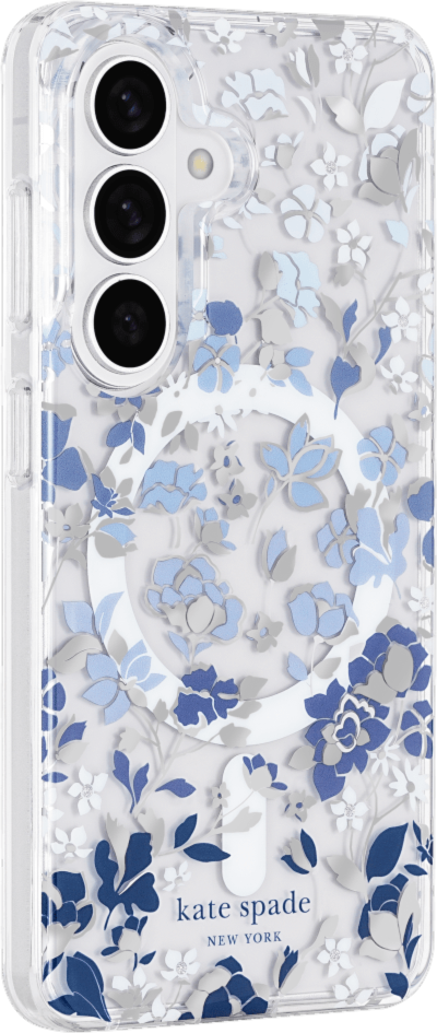 Kate Spade - Protective Case with Magnet for Samsung Galaxy S26 Plus - Flowerbed Blue