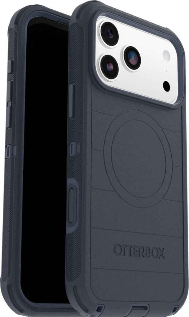 The OtterBox Defender Series Pro with MagSafe is the toughest case providing rugged protection against harsh drops. Equipped with MagSafe magnets and non-slip texturing.