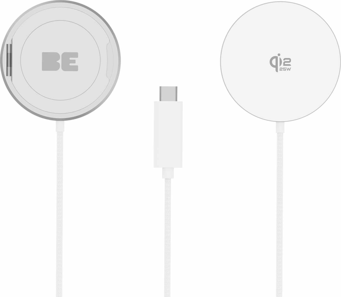 Blu Element - PowerPuck25 Wireless Charger with Kickstand White