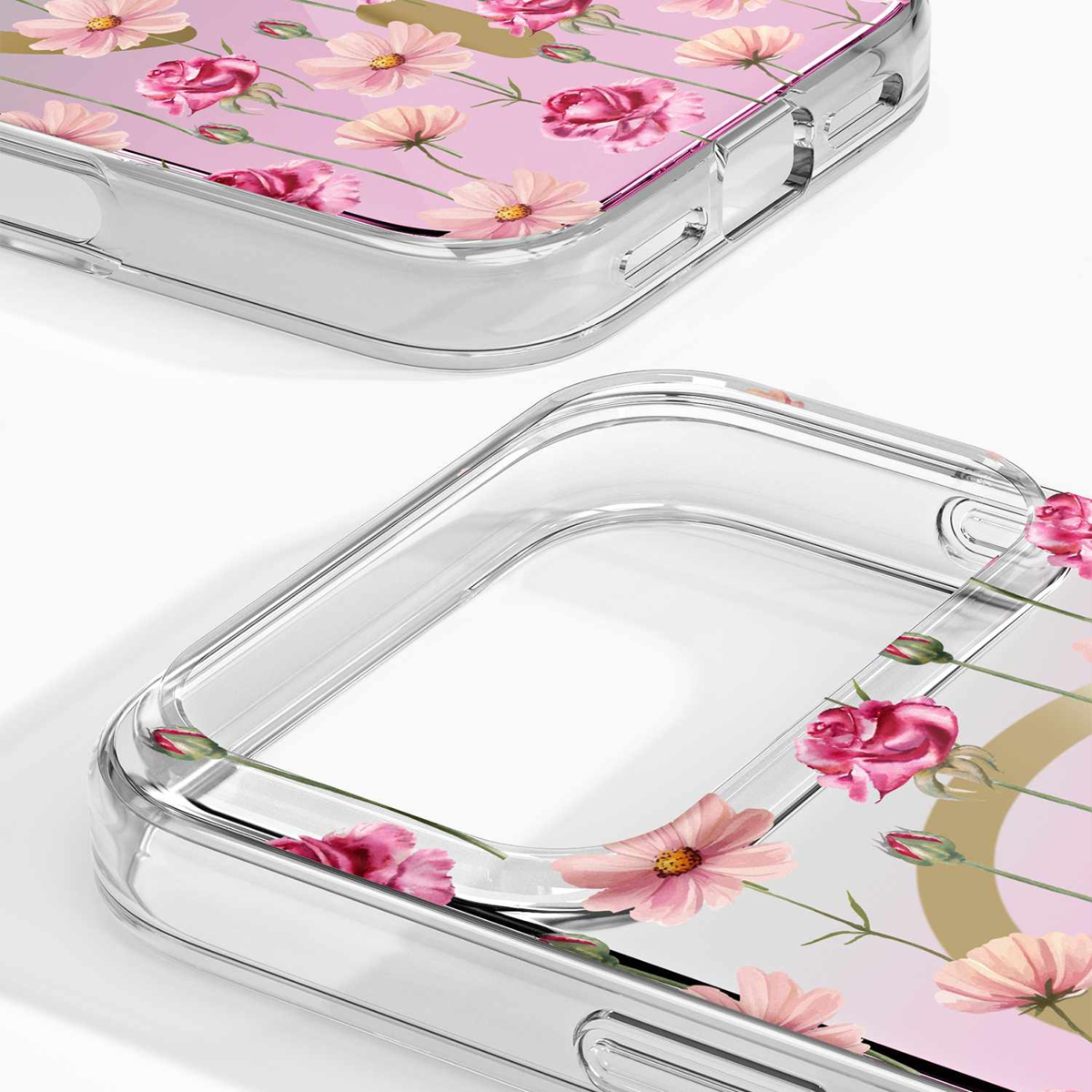 Ideal of Sweden - Mirror MagSafe Case Rose Blush Floral for iPhone 18 Pro Max/17 Pro Max