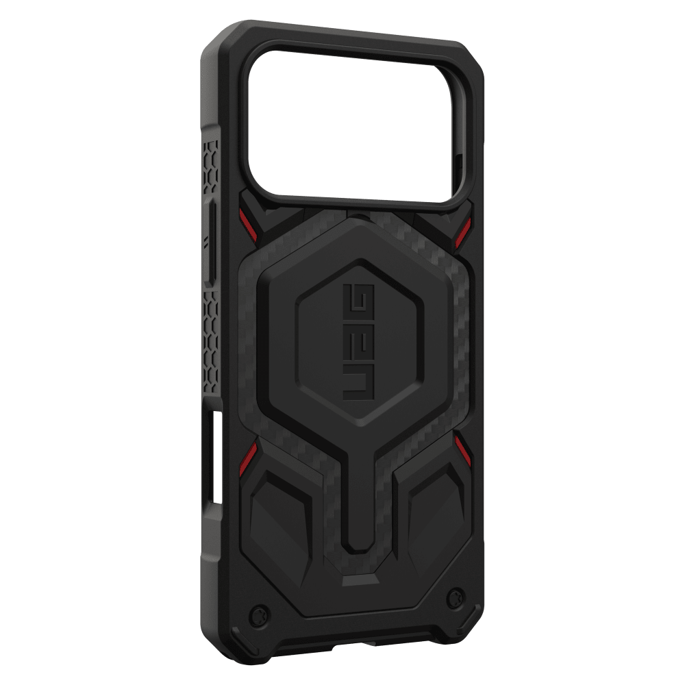 Urban Armor Gear (UAG) - Étui Monarch Pro pour Apple iPhone 17 Pro Max - Noir fibre de carbone et rouge