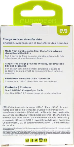 4ft BR C to C Cable SPC GRY