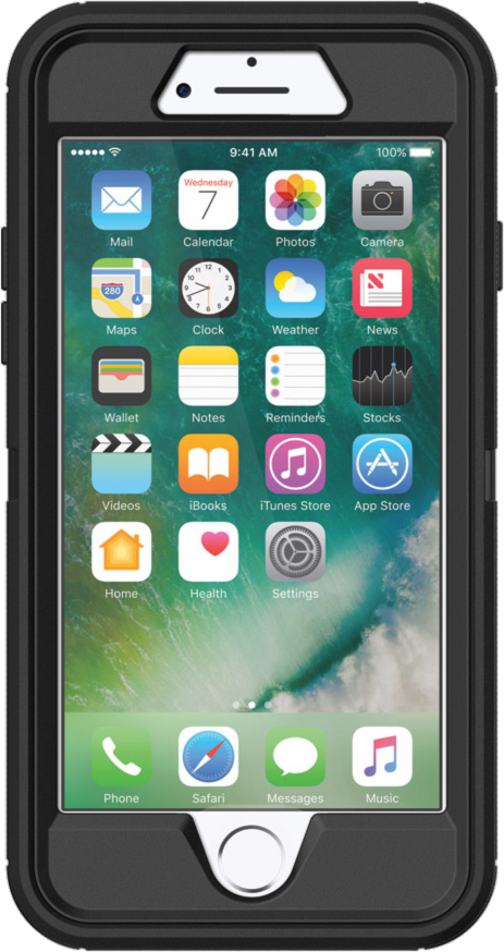 OtterBox iPhone SE/8/7 Defender Case - Black