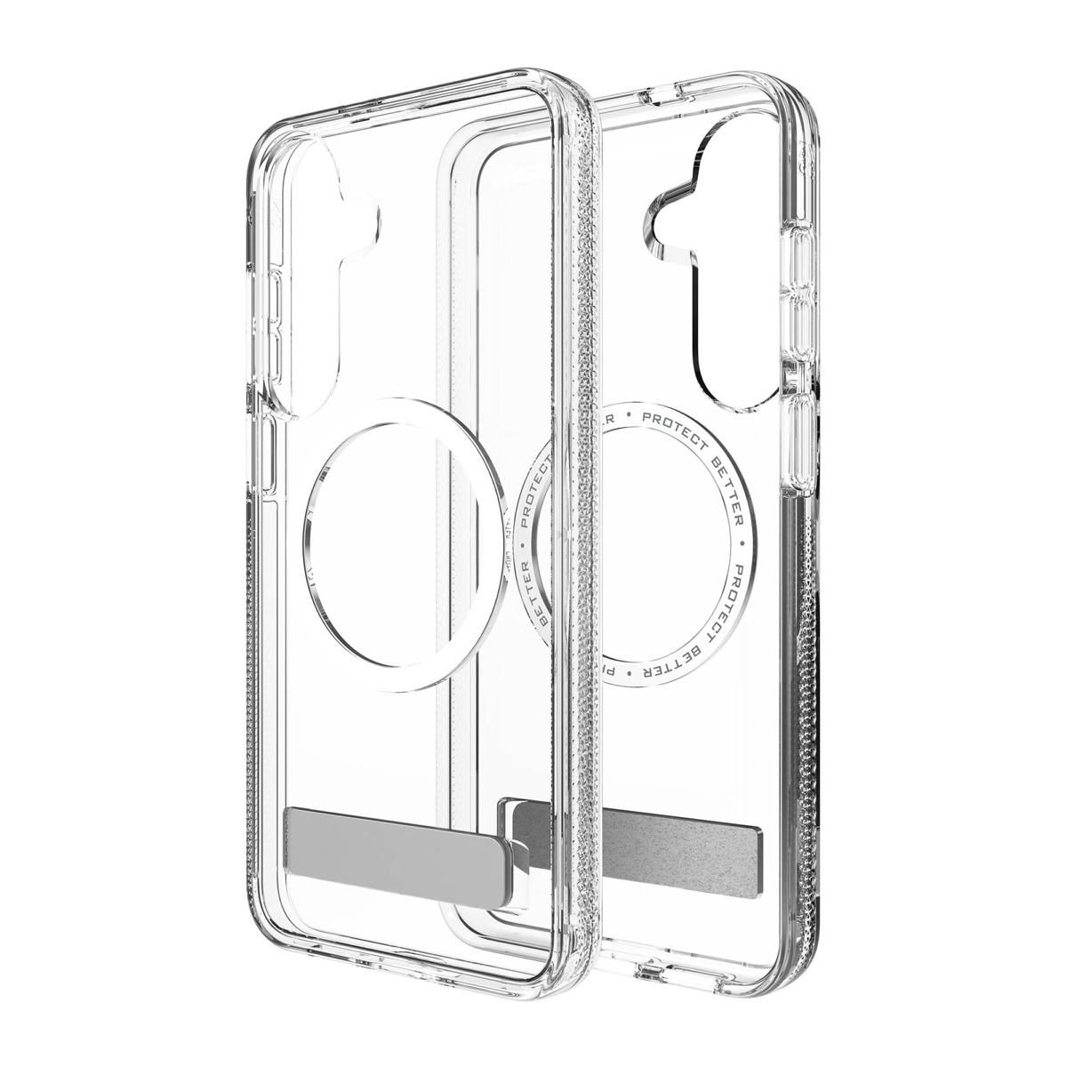 Strengthened with Graphene, ZAGG's Crystal Palace Snap series case with kickstand combines an ultra-slim, crystal-clear profile with up to 13 ft of drop protection.