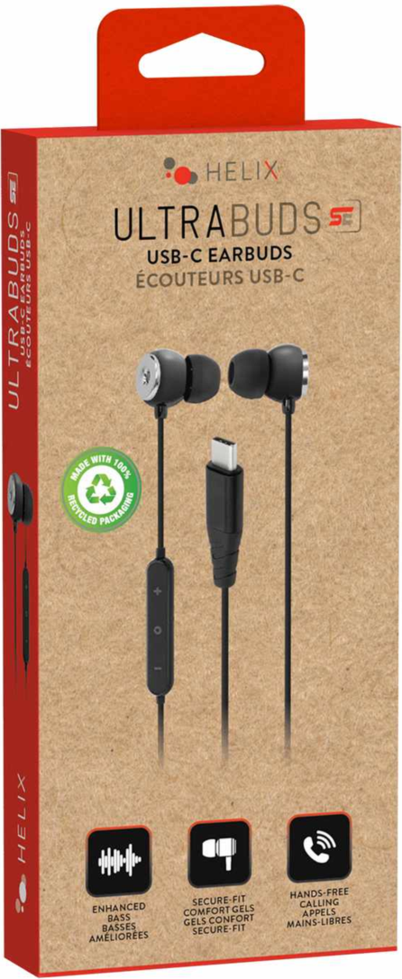 Helix/Retrak - USB-C Earbuds Black