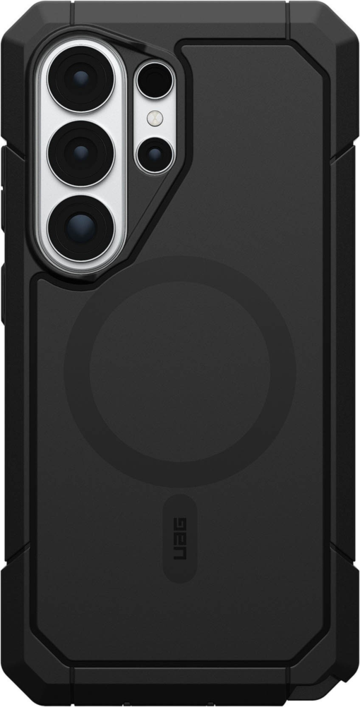 The UAG Trooper case offers 30ft drop protection, a 2-piece design, and a port cover to shield against the elements. Features a traction grip and a built-in magnet module.