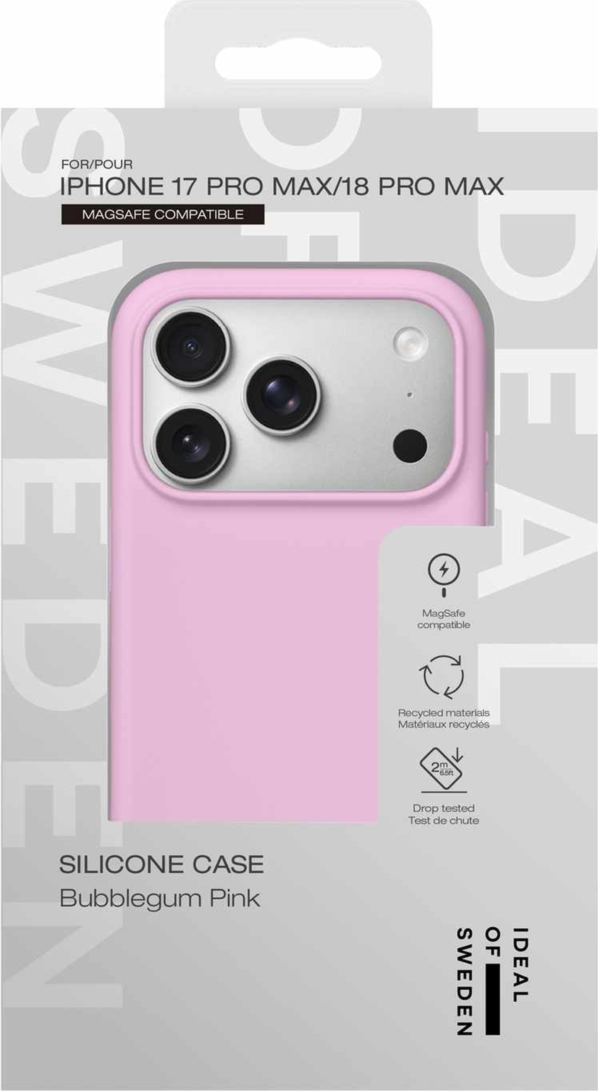 Ideal of Sweden - Étui MagSafe en silicone rose bubblegum pour iPhone 18 Pro Max/17 Pro Max