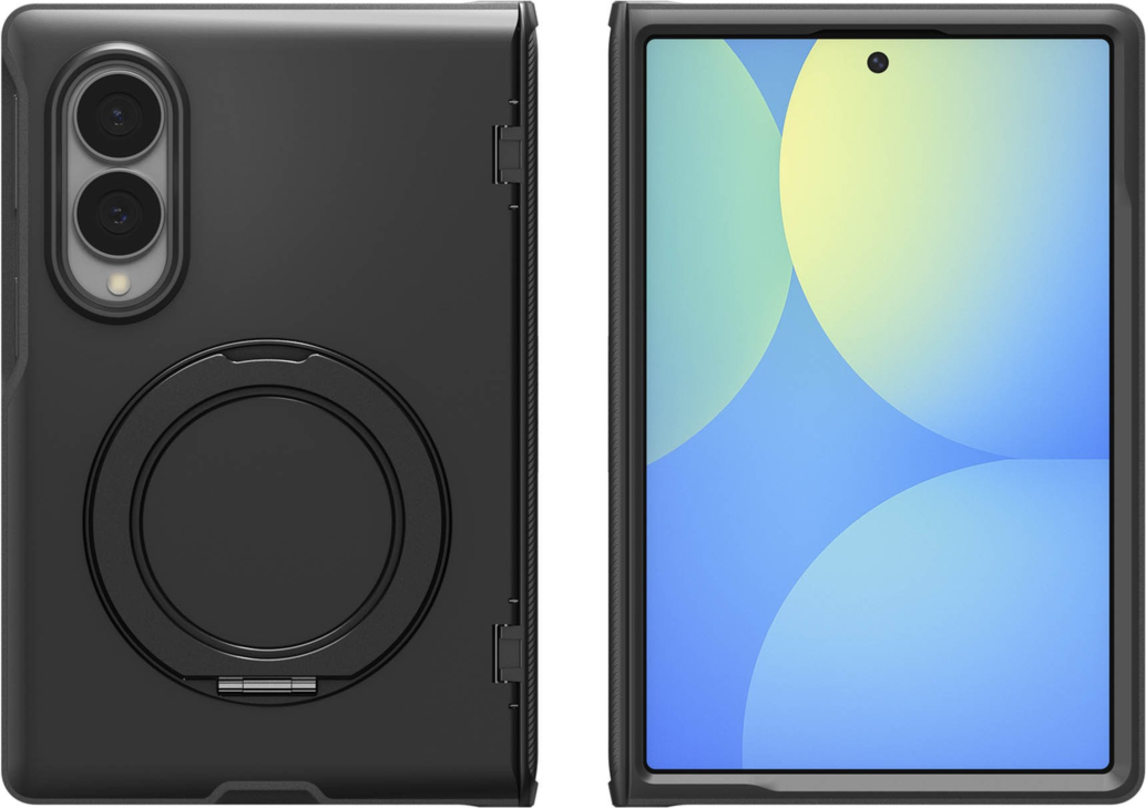 The Spigen Slim Armor Pro S MagFit delivers rugged dual-layer protection with advanced hinge coverage, a 360° rotating kickstand, and MagFit compatibility.