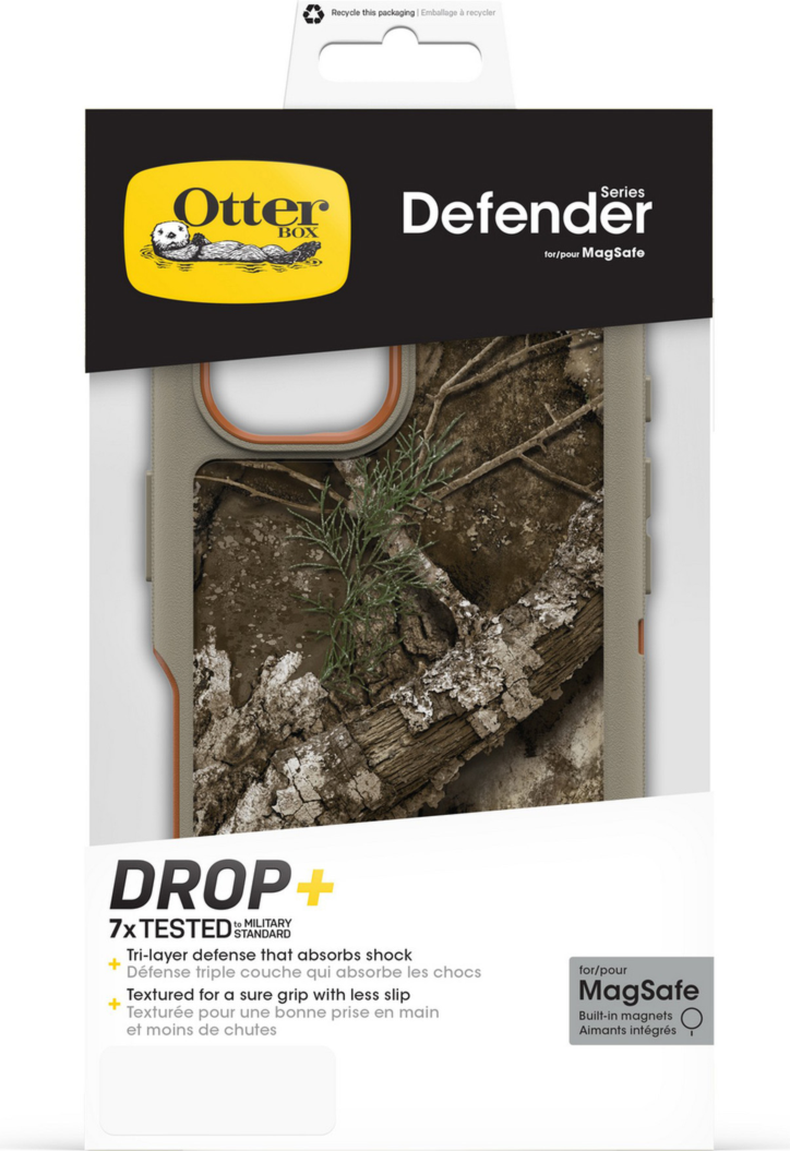 The OtterBox Defender Series Pro with MagSafe is the toughest case providing rugged protection against harsh drops. Equipped with MagSafe magnets and non-slip texturing.