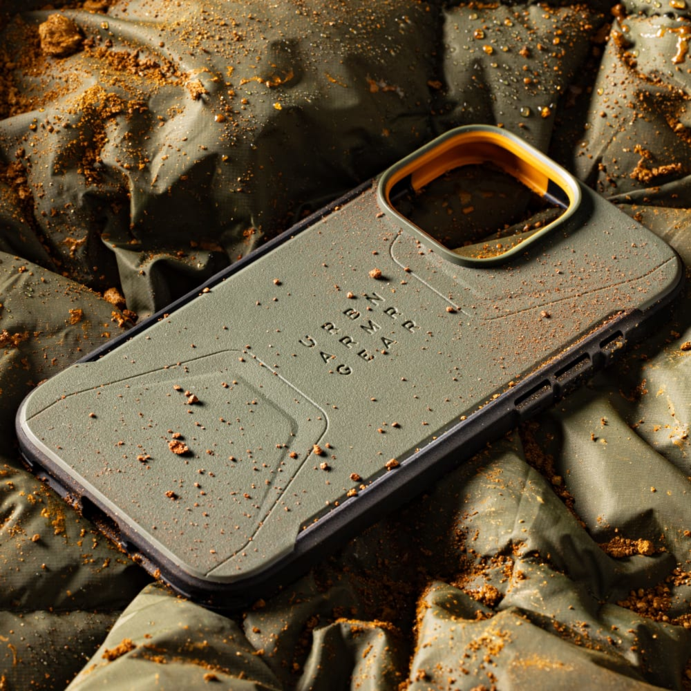 The modern yet rugged UAG Civilian case features shock absorbing construction in a lightweight design that is compatible with MagSafe charging.