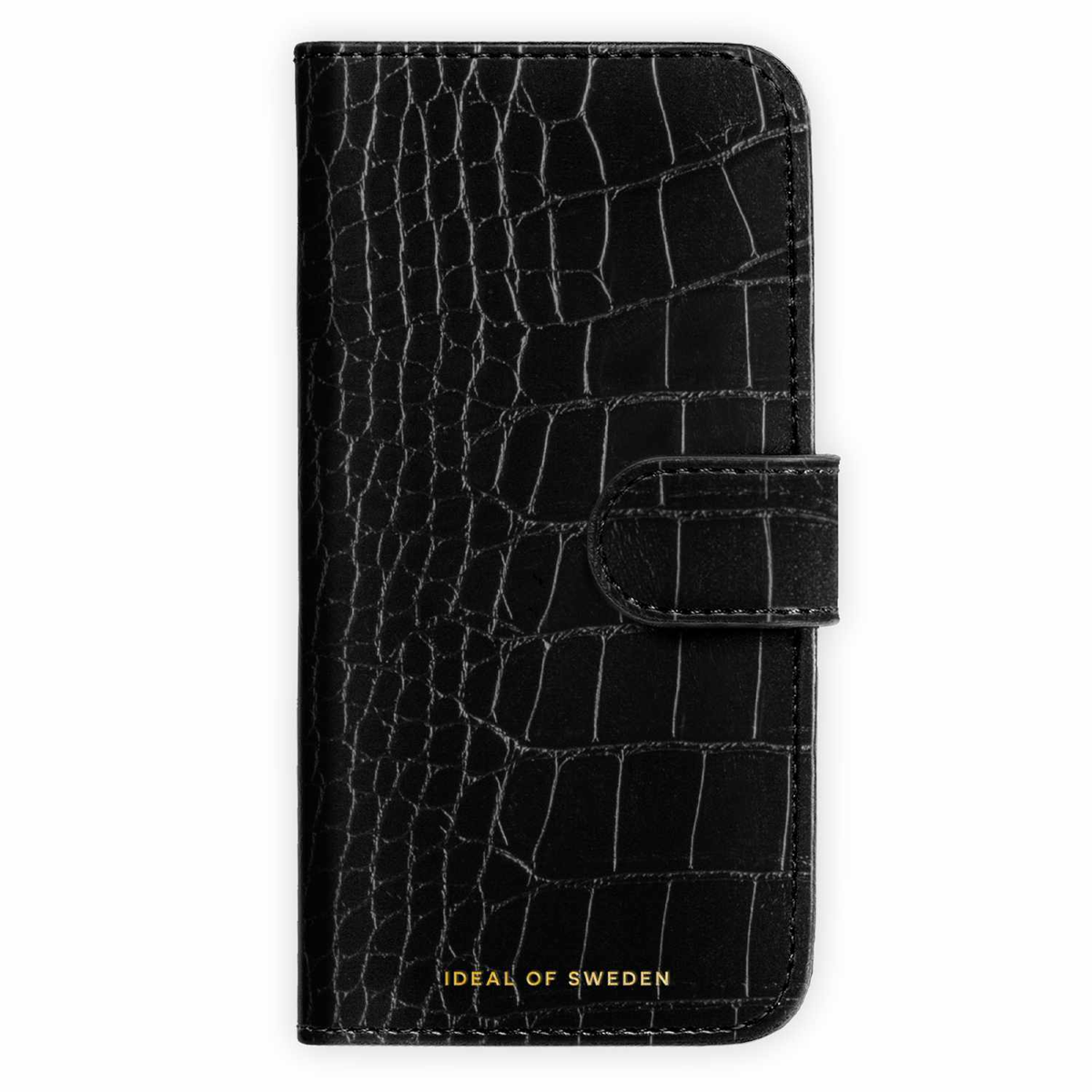 Ideal of Sweden - Étui Magnet Wallet MagSafe Noir Croco pour iPhone 18 Pro/17 Pro
