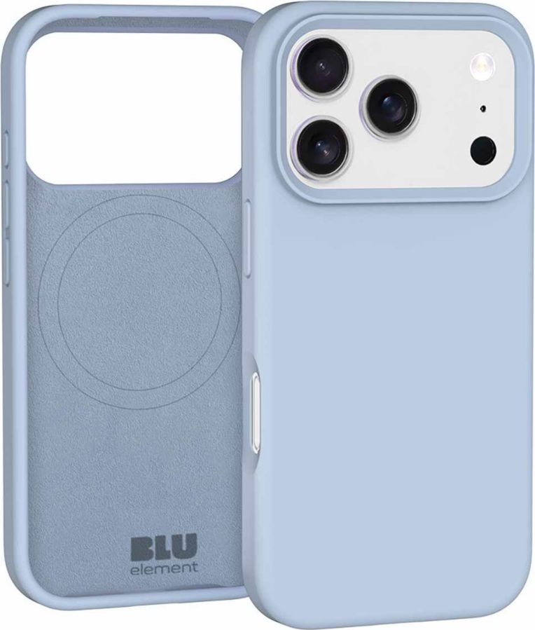 Blu Element - Coque MagSafe en silicone bleu pastel pour iPhone 17 Pro