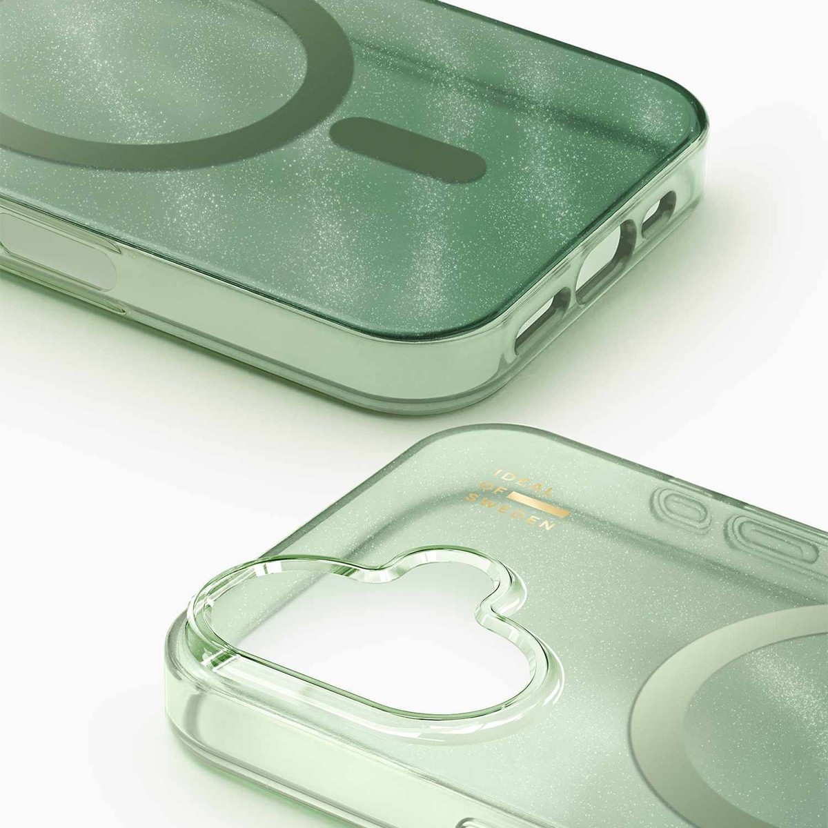 Ideal of Sweden - Glitter Glow MagSafe Case Sage Green for iPhone 17