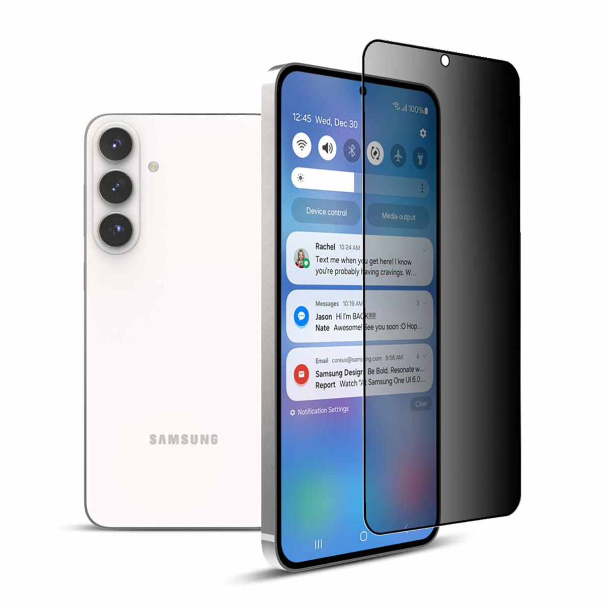 22 Cases - Privacy Tempered Glass Screen Protector for Samsung Galaxy S26 clear