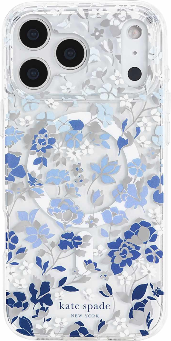 Kate Spade - Coque protectrice MagSafe Flowerbed Bleu pour iPhone 18 Pro Max/17 Pro Max