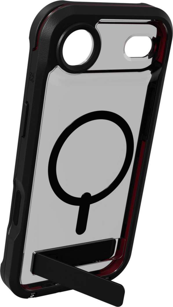 ZAGG - Rainier Snap MagSafe Case with Kickstand for Apple iPhone Air - Smoke Black