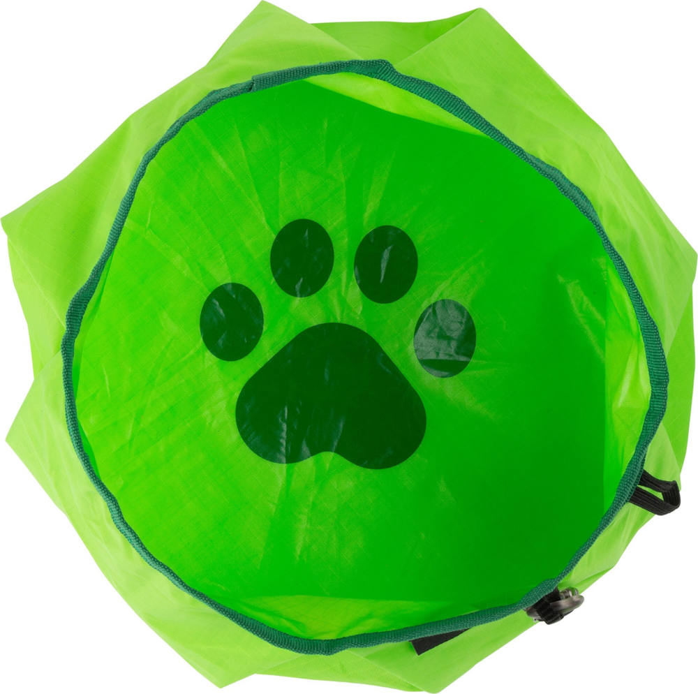 <p>The Nite Ize RadDog Collapsible Bowl is a portable, folding dog bowl that holds up to 16 ounces, and packs down into a small pocket-sized package.</p>