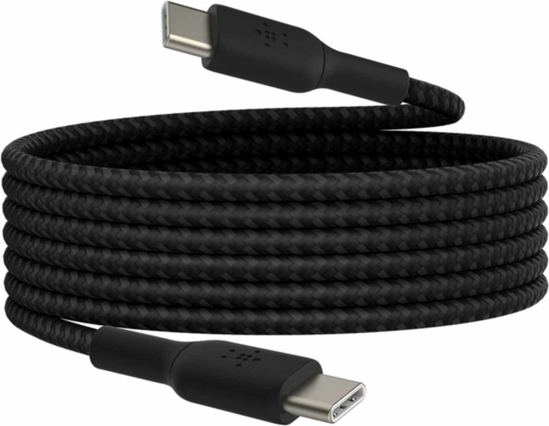 Belkin Câble de Charge/Sync Tressé USB-C vers USB-C 4 pieds Noir
