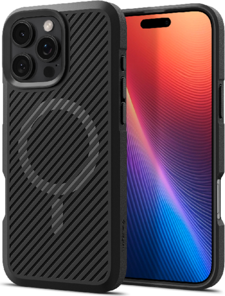 Spigen ACS08024 Étui Core Armor MagFit Noir Mat pour iPhone 16 Pro Max