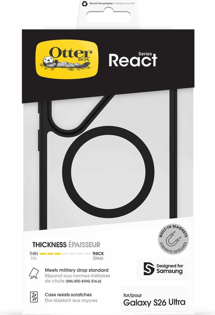 OtterBox 7799919 Étui Profile avec Magnets Noir Cristal pour Samsung Galaxy S26 Ultra