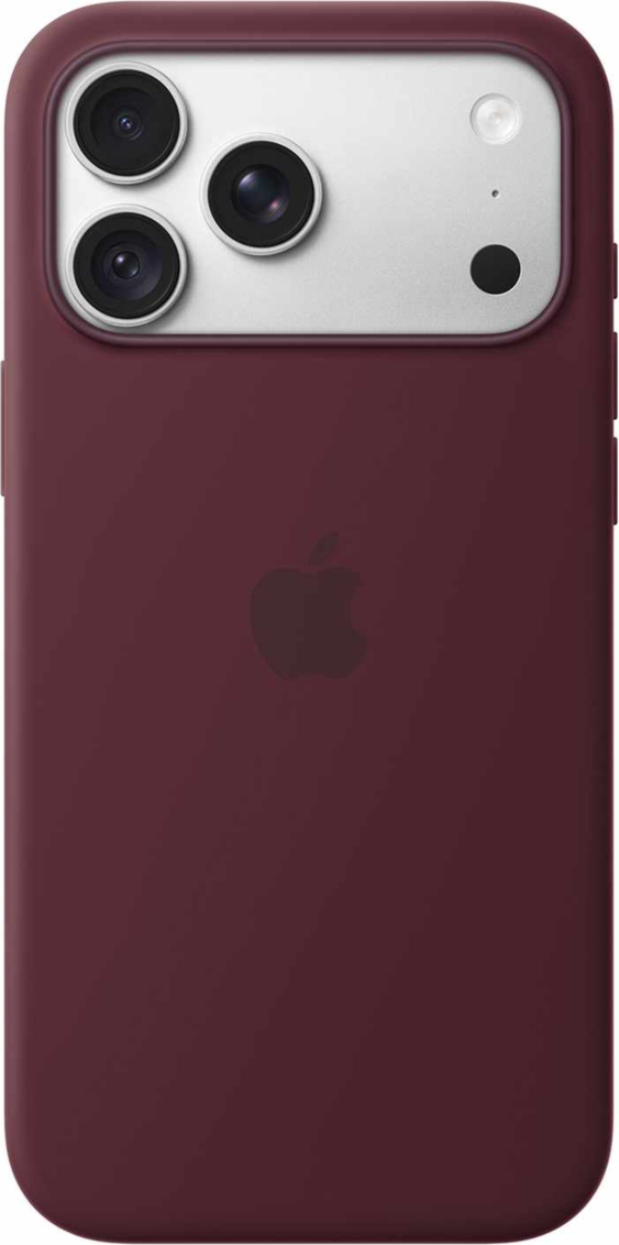 Apple - Silicone Case with MagSafe Burgundy for iPhone 18 Pro Max