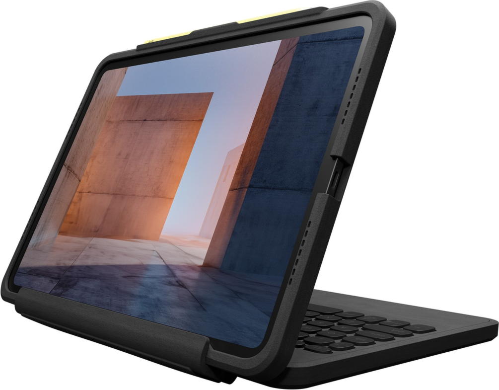 <p>Drop-tested to protect up to 6.6 feet, the ZAGG Pro Keys Rugged Keyboard features backlit, laptop-style keys, multi-device pairing, and a detachable case.</p>